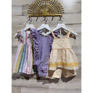 Baby Gap RuffleButts Rabbit Bear Girls 2T Summer Bundle Swim Dress Set EUC